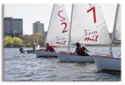 Sailboats Racing on the Charles River Boston
