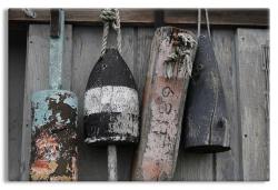 Fisherman's Buoys on Wooden Shack