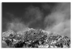 Black and White Mountain Landscape
