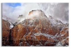 Storm Shrouded Peak, Zion National Park 