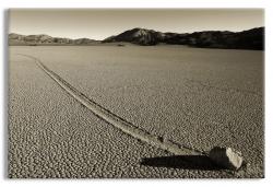 Moving Stone in Death Valley National Park